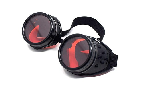 Steampunk goggles black with - steampunk,