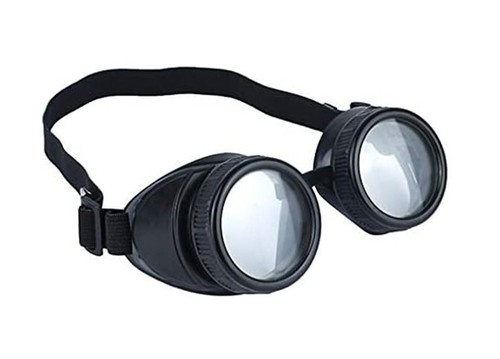 Black steampunk pilot goggles - steampunk,