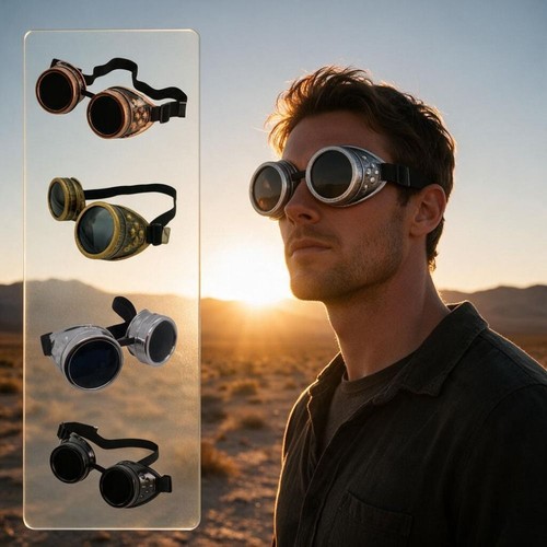 Windproof steampunk goggles - windproof,