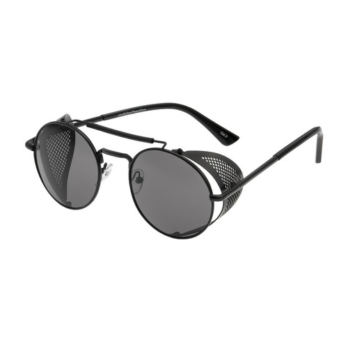 Black steampunk glasses cyber - black,