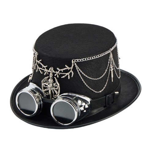 Steampunk hat with goggles - steampunk,