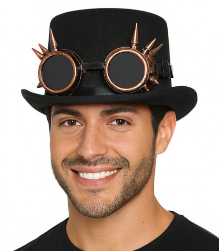 Steampunk top hat with goggles - steampunk,