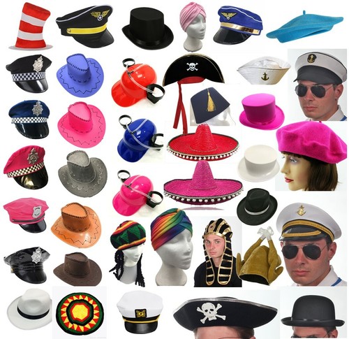 Fancy dress hats cowboy pirate - dress,