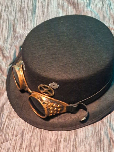 Black steampunk felt - steampunk,