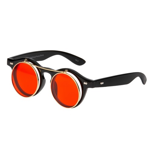 Black red flip up - flip, circle