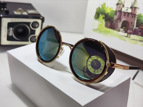 Steampunk sunglasses 50s - 50s, round