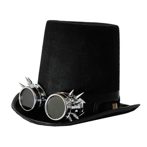 Steampunk top hat and - steampunk, silver