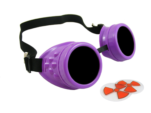 Neon purple cyber goggles - cyber,