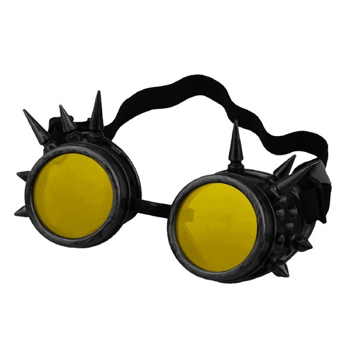 Steampunk goggles black - goggles, with