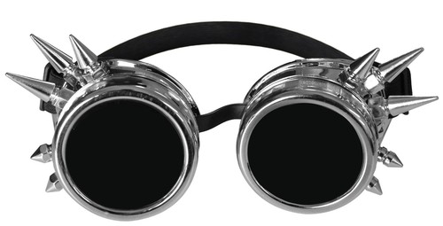 Silver steampunk goggles - silver,