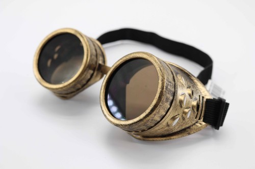 Gold steampunk goggles retro - steampunk,