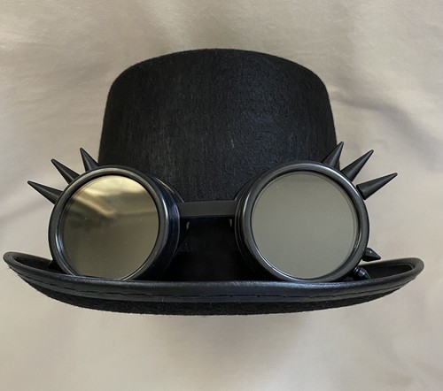 Steampunk top hat - , goggles