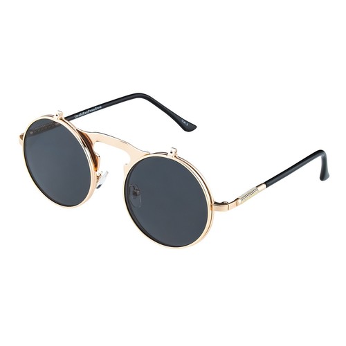 Gold and black - up, round