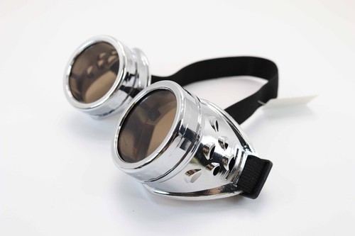 Silver steampunk goggles - steampunk, retro
